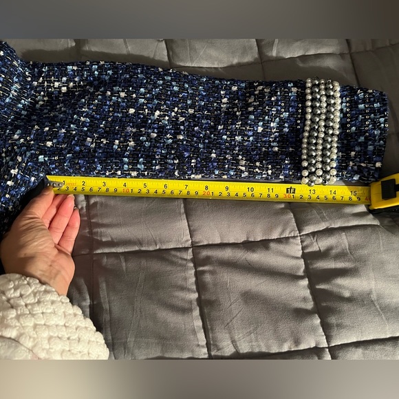 New - Joan Rivers Sparkling blue and white blazer. Never worn. - Picture 7 of 11